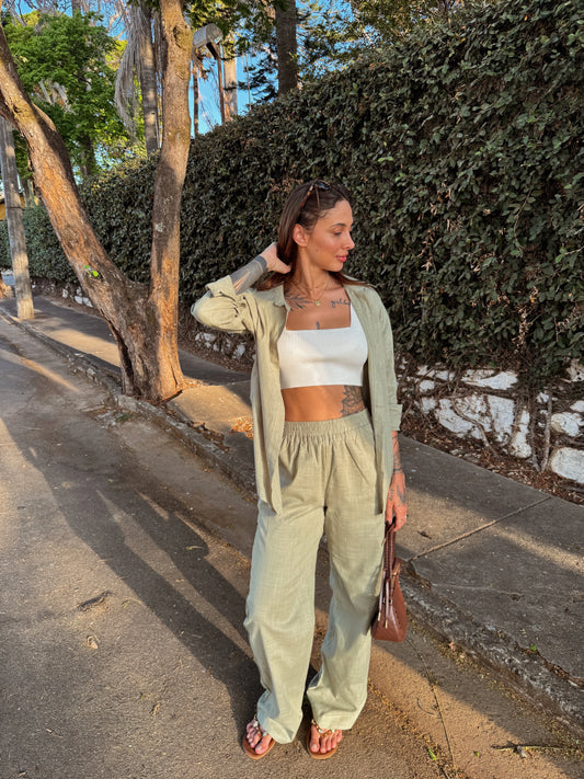 Conjunto Camisa + Calça em Algodão Brooklyn