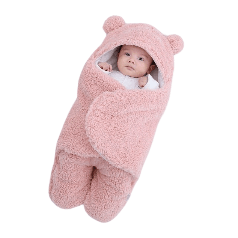 Cobertor Capuz de Ursinho para Bebe Dormir - Seguro e Confortável - Wshop10