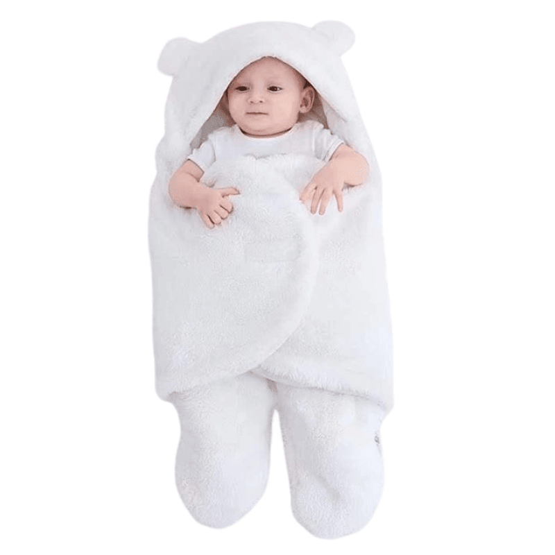 Cobertor Capuz de Ursinho para Bebe Dormir - Seguro e Confortável - Wshop10