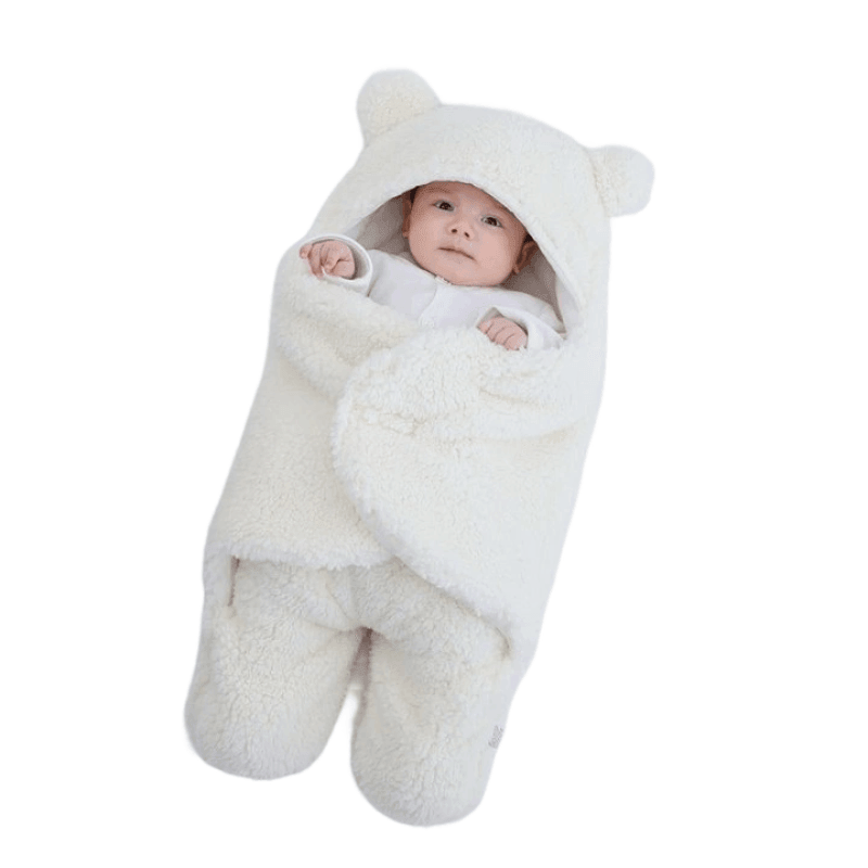 Cobertor Capuz de Ursinho para Bebe Dormir - Seguro e Confortável - Wshop10