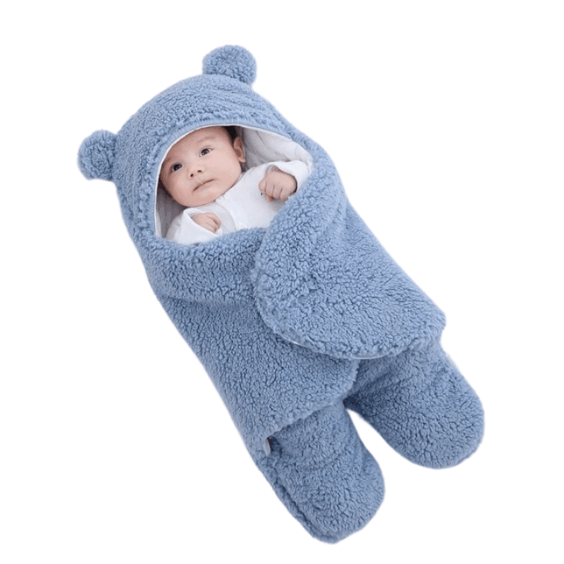 Cobertor Capuz de Ursinho para Bebe Dormir - Seguro e Confortável - Wshop10