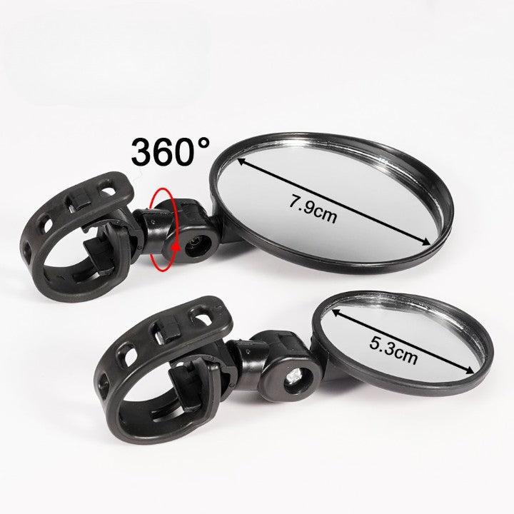 Espelho Bicicleta Articulado Universal Convexo Redondo 360 Graus - Wshop10