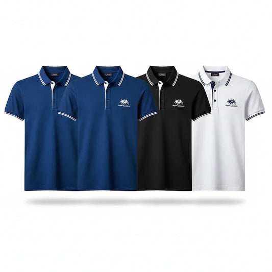 Polo Masculina Bordada Casual – Manga Curta Verão