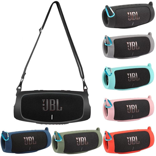 Estojo para alto-falante Bluetooth com capa de silicone macio e com alça para JBL - Wshop10