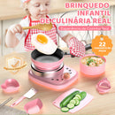 Brinquedos de cozinha real para crianças - Conjunto de 22 peças