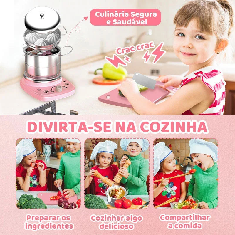 Brinquedos de cozinha real para crianças - Conjunto de 22 peças