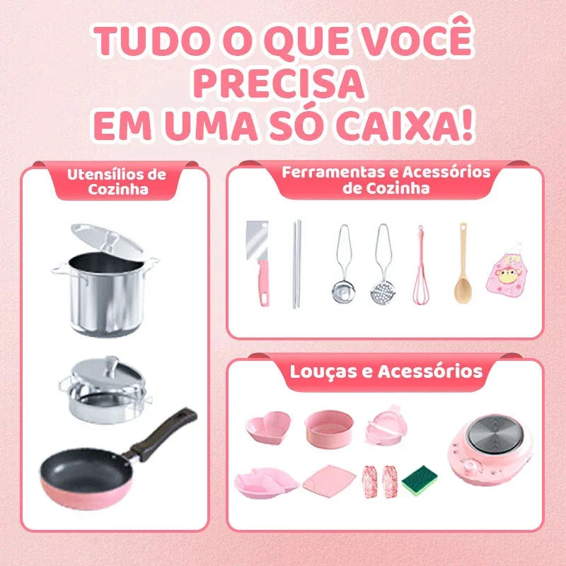 Brinquedos de cozinha real para crianças - Conjunto de 22 peças