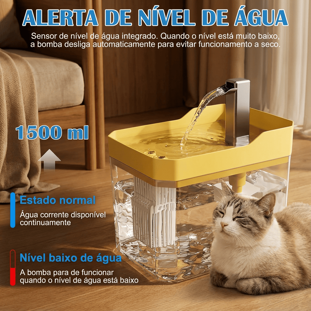 Fonte Bebedouro Automática para Pets com Filtro -  Bivolt 110v e 220v