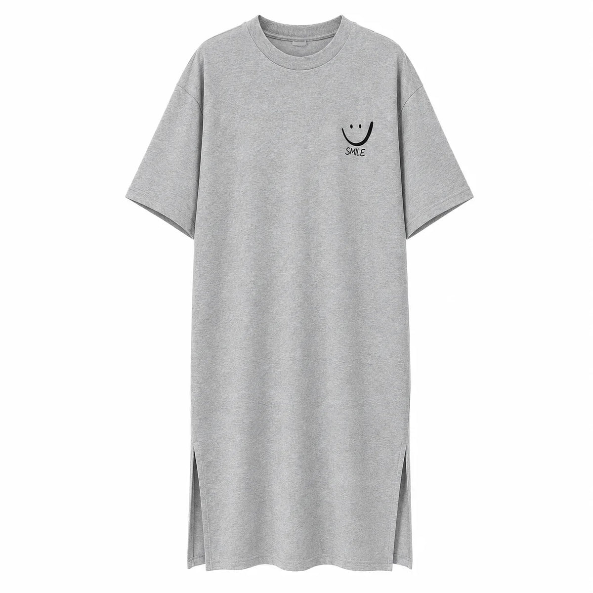 Vestido Camisetão Feminino Smile – Midi Oversized Manga Curta