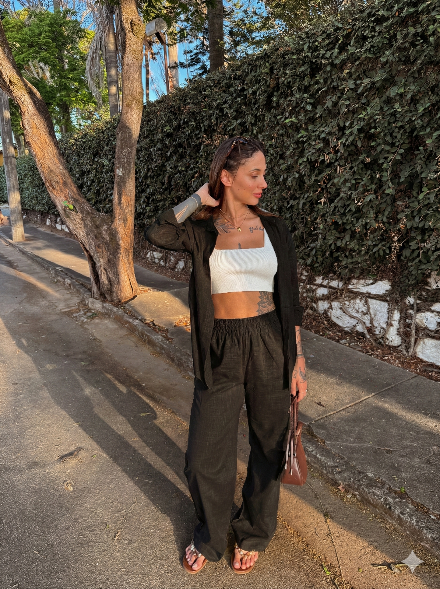 Conjunto Camisa + Calça em Algodão Brooklyn