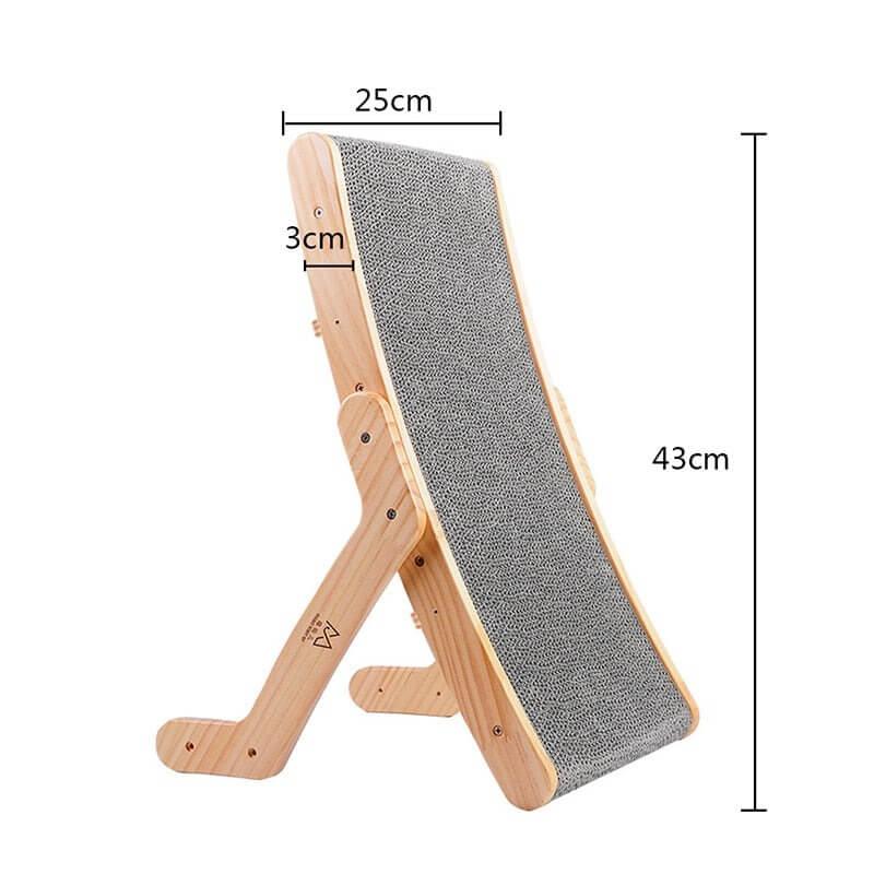 Arranhador de madeira com cama lounge destacável, 3 em 1 para treinamento de gatos - Wshop10