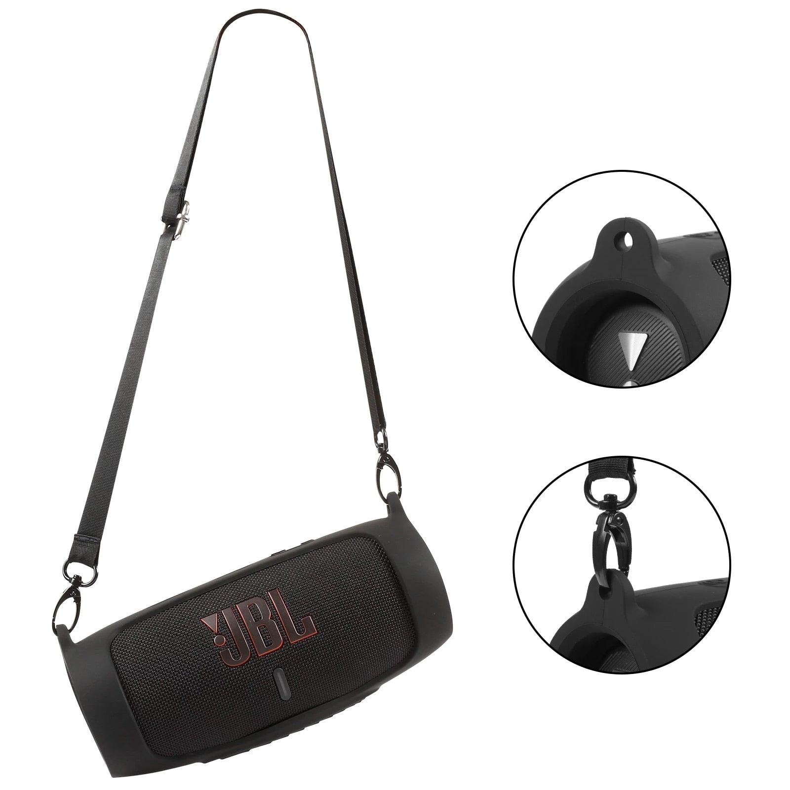 Estojo para alto-falante Bluetooth com capa de silicone macio e com alça para JBL - Wshop10