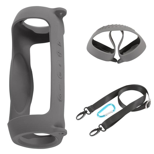 Estojo para alto-falante Bluetooth com capa de silicone macio e com alça para JBL - Wshop10