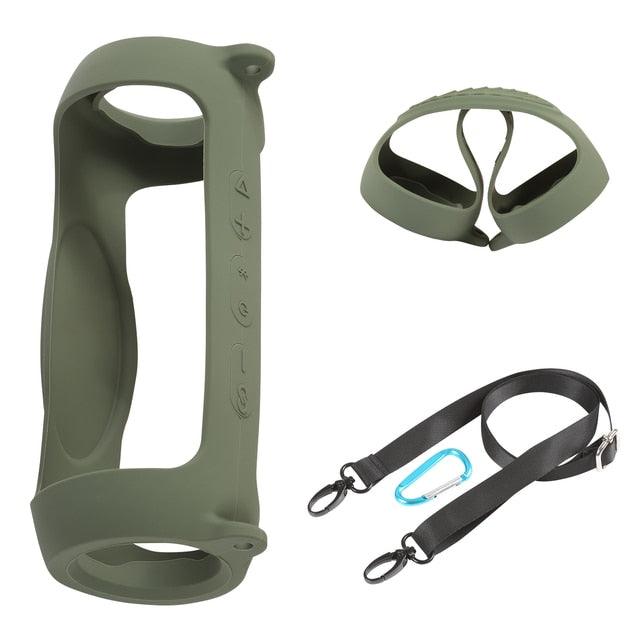 Estojo para alto-falante Bluetooth com capa de silicone macio e com alça para JBL - Wshop10