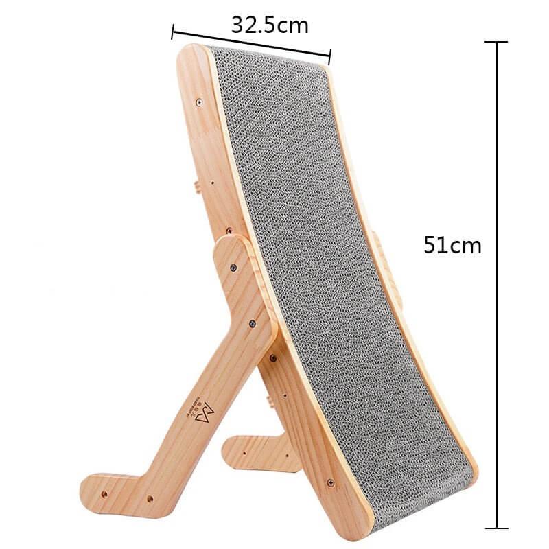Arranhador de madeira com cama lounge destacável, 3 em 1 para treinamento de gatos - Wshop10