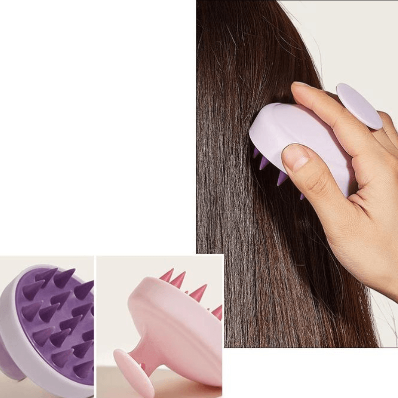 Escova de Silicone - Massageador de Couro Cabeludo