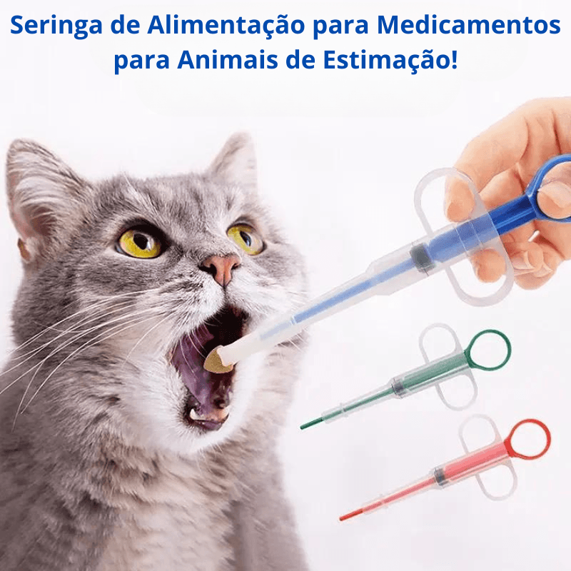 Seringa Injetora de Comprimido e Alimento para Pet - Cães e Gato