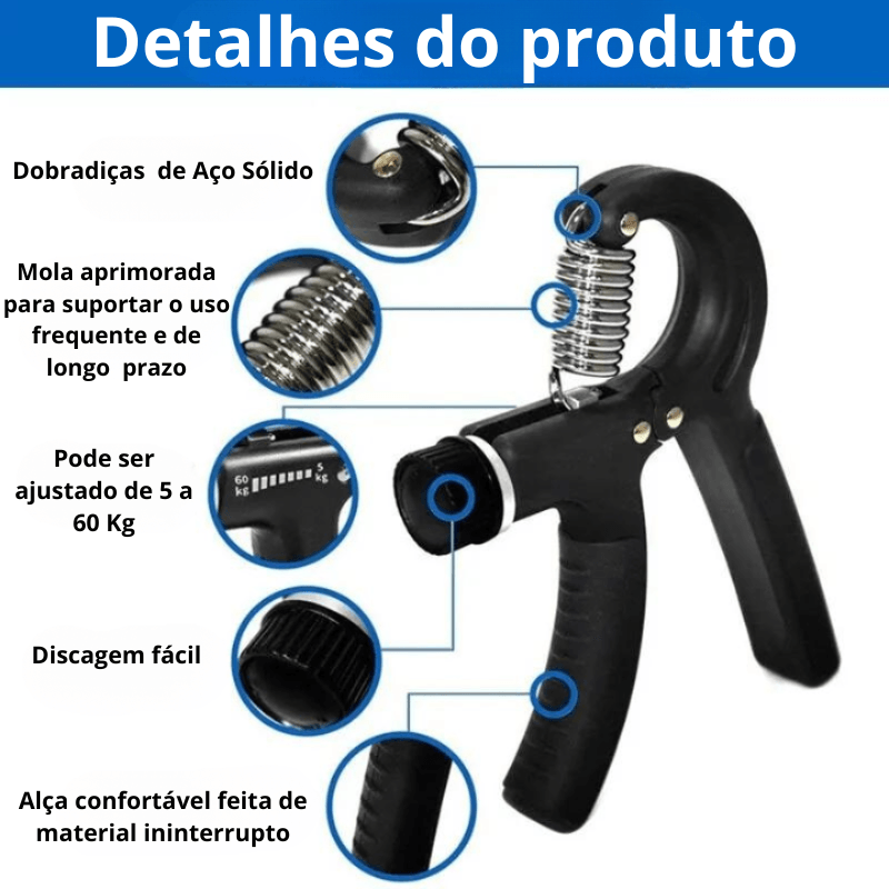 Hand Grip Com Mola Ajustável -  Força De Pulso Profissional