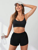 Shorts feminino esportivos fitness casual