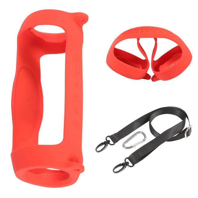 Estojo para alto-falante Bluetooth com capa de silicone macio e com alça para JBL - Wshop10