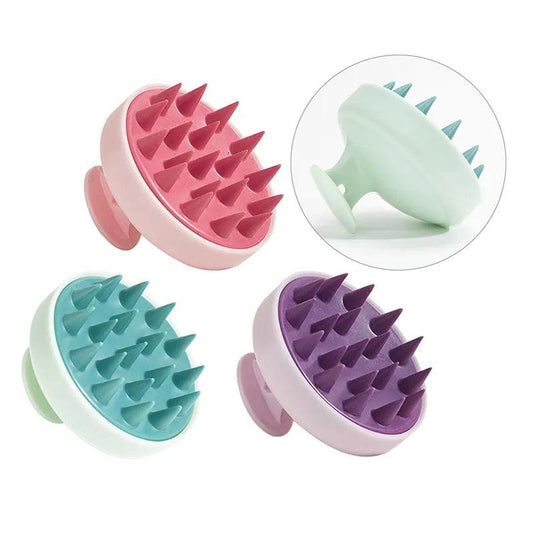 Escova de Silicone - Massageador de Couro Cabeludo