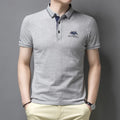 Men's Embroidered Casual Fashion Short Sleeved POLO Shirt Summer Comfortable Top