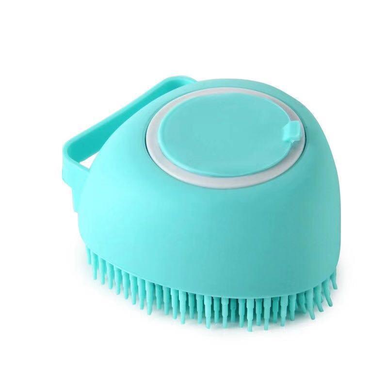 Escova de Silicone Macio e com Porta Shampoo para Pets - Wshop10