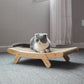 Arranhador de madeira com cama lounge destacável, 3 em 1 para treinamento de gatos - Wshop10