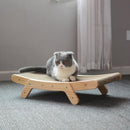 Arranhador de madeira com cama lounge destacável, 3 em 1 para treinamento de gatos - Wshop10