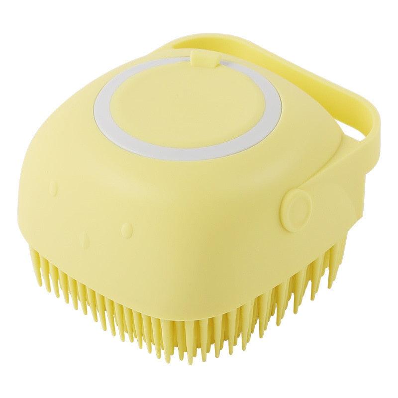 Escova de Silicone Macio e com Porta Shampoo para Pets - Wshop10