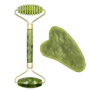 Rolo Jade Rosto e Corpo Massageador - Gua sha Pedra Natural