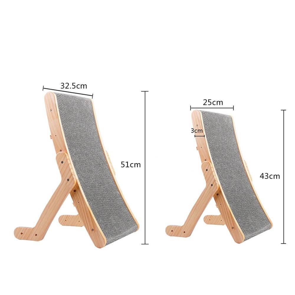 Arranhador de madeira com cama lounge destacável, 3 em 1 para treinamento de gatos - Wshop10