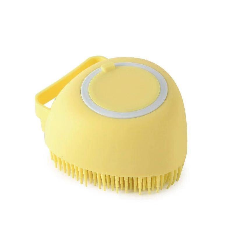 Escova de Silicone Macio e com Porta Shampoo para Pets - Wshop10