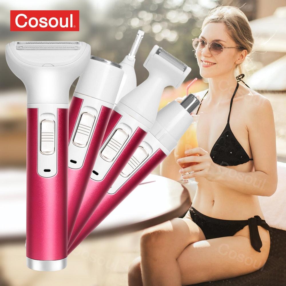 Depilador BeautShave Feminino 5 em 1 Indolor - Wshop10