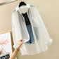 Camisa elegante perspectiva fina chiffon blusa coreano