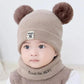 Conjunto de Malha para o Inverno: Cachecol para Bebês e Crianças