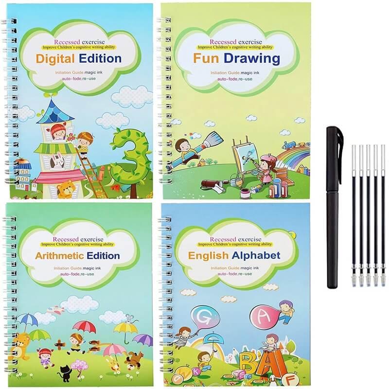 Caderno de Caligrafia Mágico - QuietBook - Wshop10