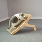 Arranhador de madeira com cama lounge destacável, 3 em 1 para treinamento de gatos - Wshop10