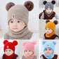 Conjunto de Malha para o Inverno: Cachecol para Bebês e Crianças
