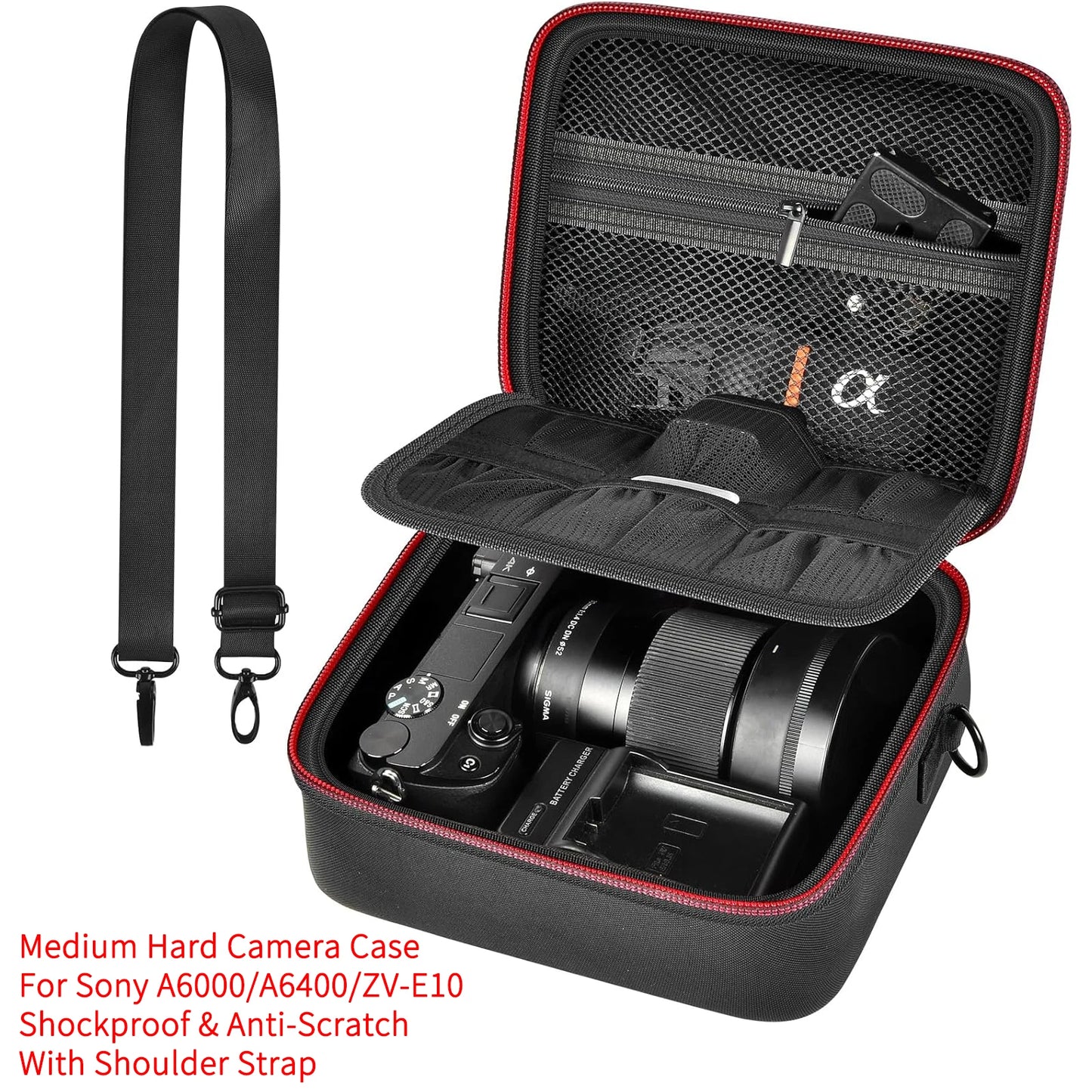 Estojo Rígido para Câmera Sony ZV-E10, A6400, A6000, A6100, A6600, A6500