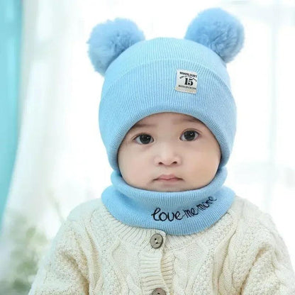 Conjunto de Malha para o Inverno: Cachecol para Bebês e Crianças