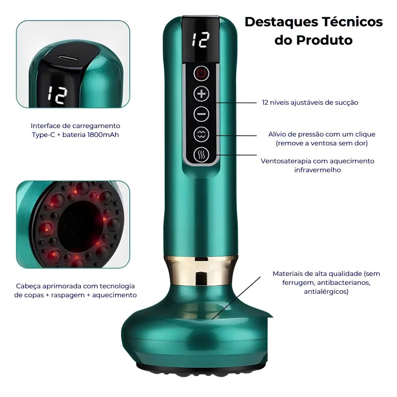 Massageador Anticelulite Pro + 2 Óleos  de brinde