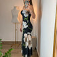 Vestido Midi Floral Garden Noir