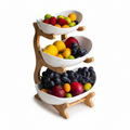 Fruteira de Mesa Cesta de Fruta Bambu