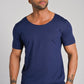 Camiseta Canoe Gola Canoa  Algodão Egípcio com Elastano Azul