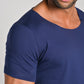 Camiseta Canoe Gola Canoa  Algodão Egípcio com Elastano Azul