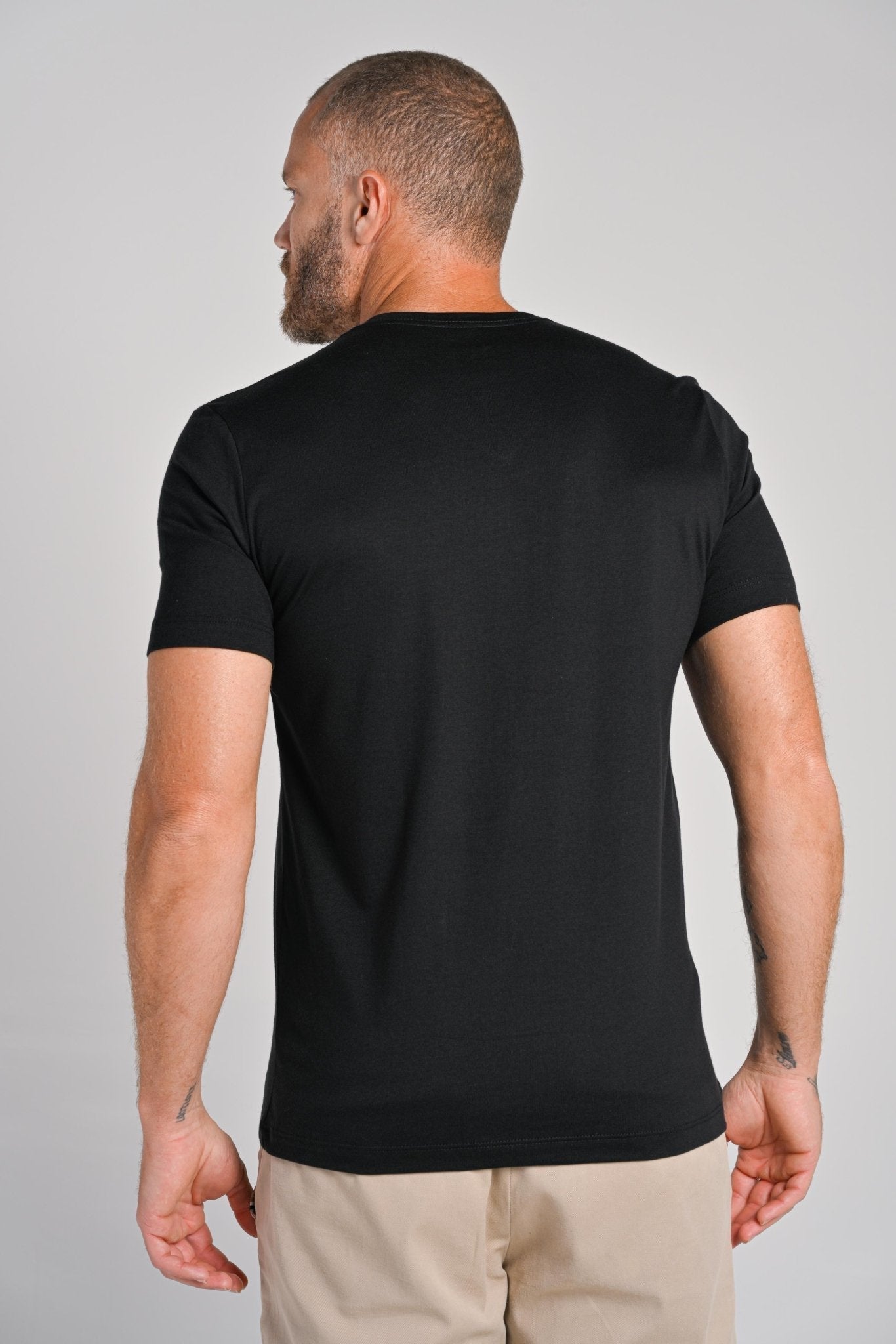 Camiseta Original Gola V Algodão Egípcio com Elastano Preta