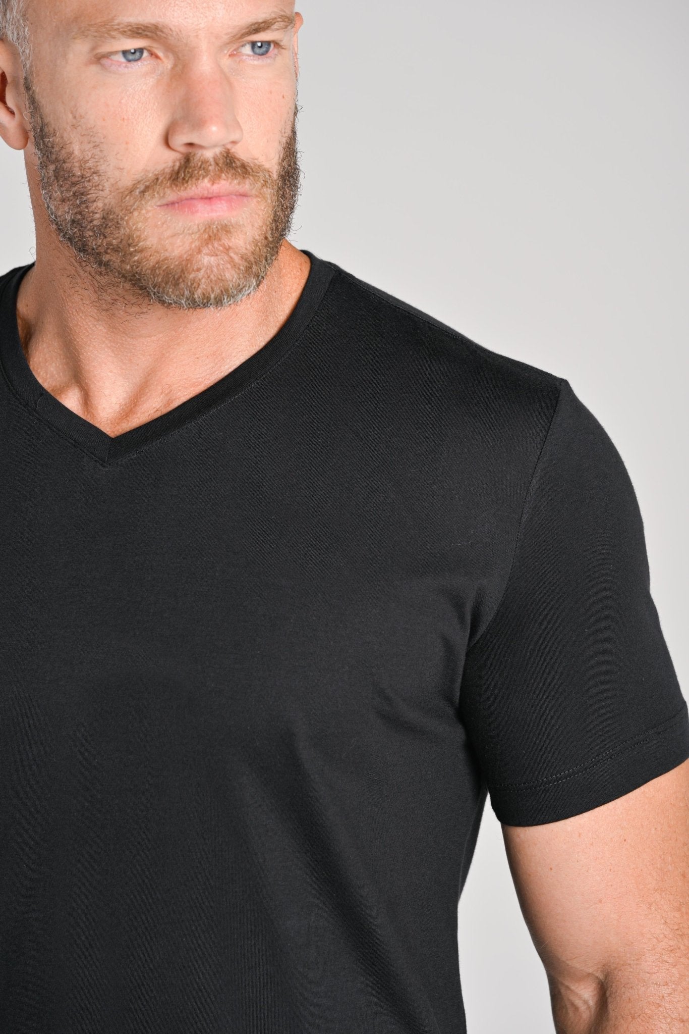 Camiseta Original Gola V Algodão Egípcio com Elastano Preta