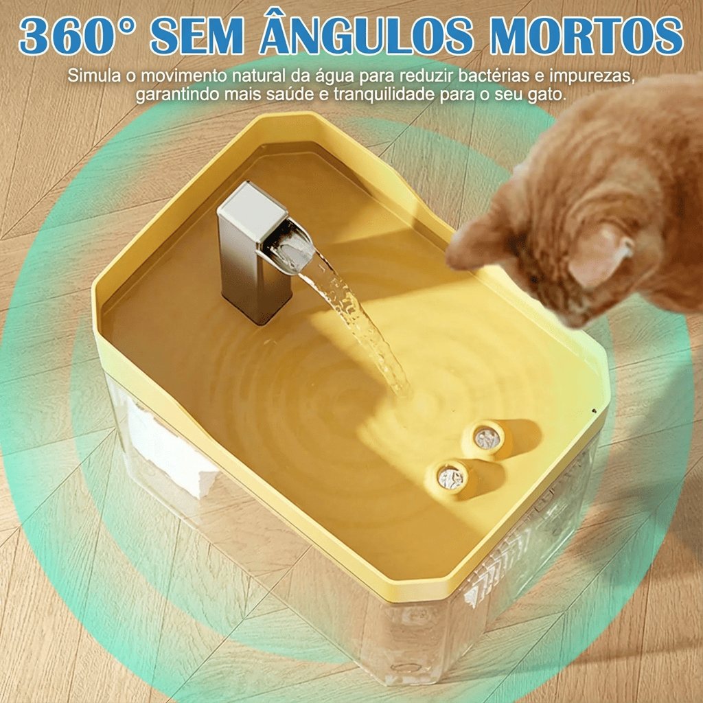 Fonte Bebedouro Automática para Pets com Filtro -  Bivolt 110v e 220v