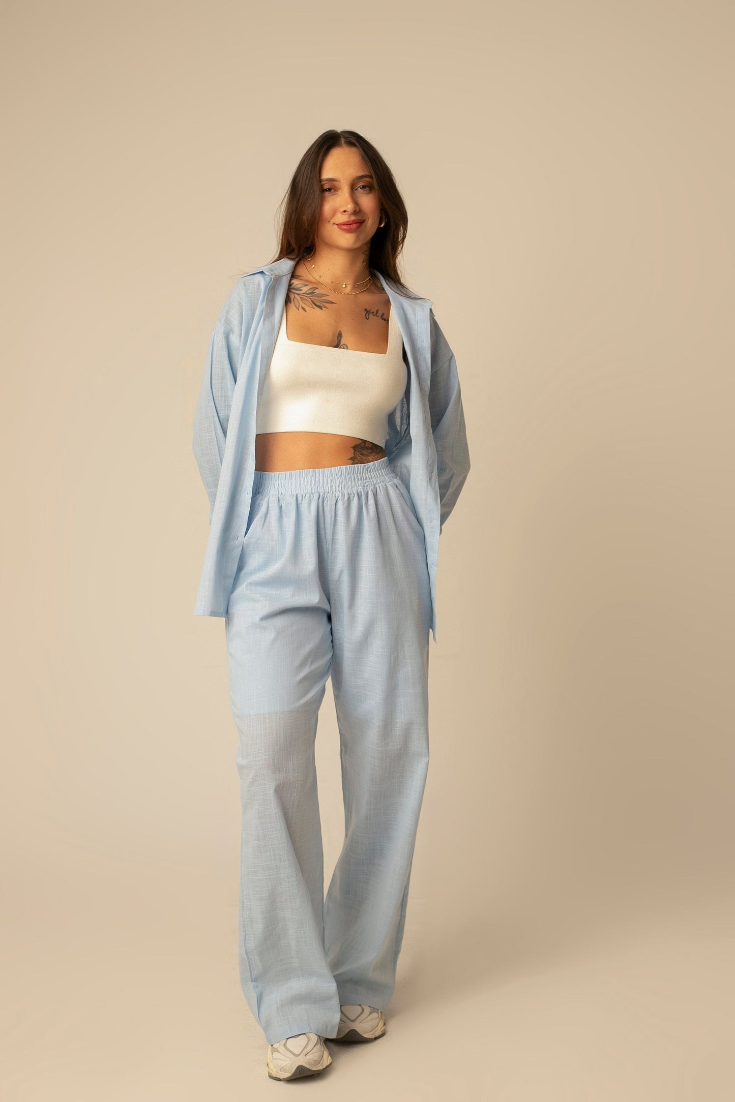 Conjunto Camisa + Calça em Algodão Brooklyn